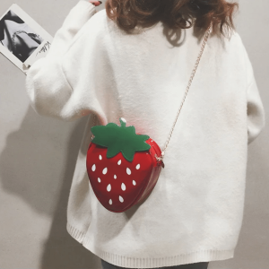 Y2K Strawberry Handbag: Cute Summer Accessory for 2000s Fashion Lovers