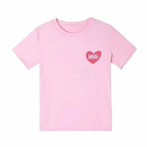 Y2K Strawberry Milk Box Tee - Cute Summer Outfit for Trendy Vibes