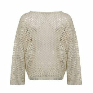 Y2K Summer Vibes Fishnet Sweater for Trendy Outfits and Aesthetic Looks