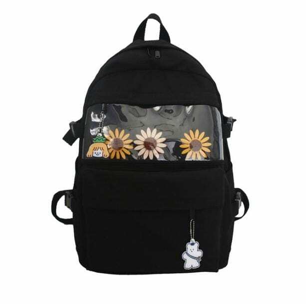 Y2K Sunflower Backpack: Trendy Floral Bag for Summer Outfits & Aesthetic