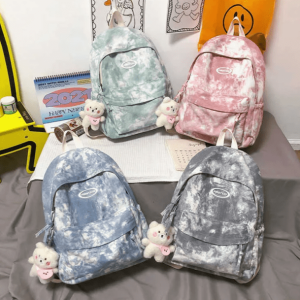 Y2K Tie Dye School Backpack: Trendy 90s Aesthetic for Stylish Students