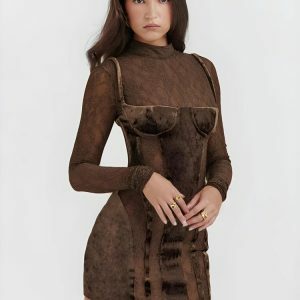 Y2K Velvet Mini Dress: Chic Summer Outfit for a Stylish Look