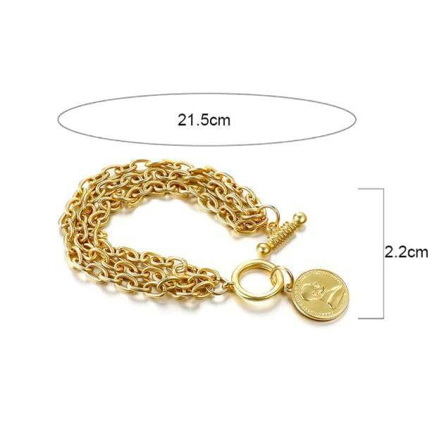 Y2K Vintage Coin Bracelet: Trendy Accessory for 90s Fashion Lovers