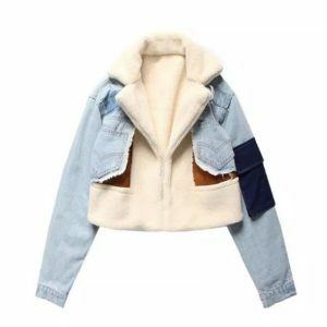 Y2K Vintage Cut Denim Jacket for Trendy Summer Outfits and Aesthetic Looks