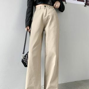 Y2K Wide Leg High Waist Casual Jeans for Effortless Summer Style