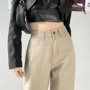 Y2K Wide Leg High Waist Casual Jeans for Effortless Summer Style